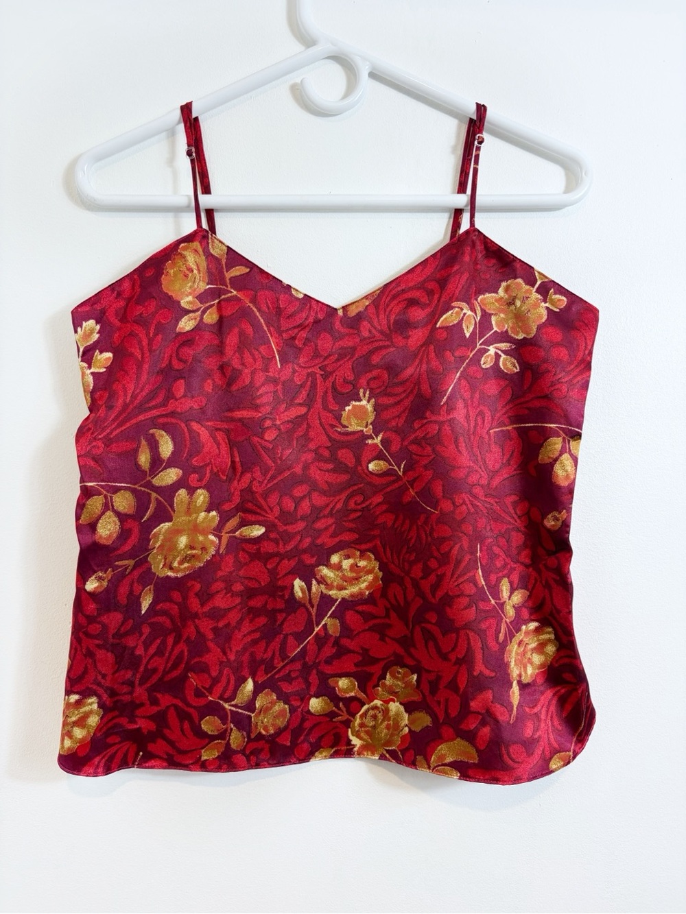 Vintage A’ Milano Satin Floral Tank Top